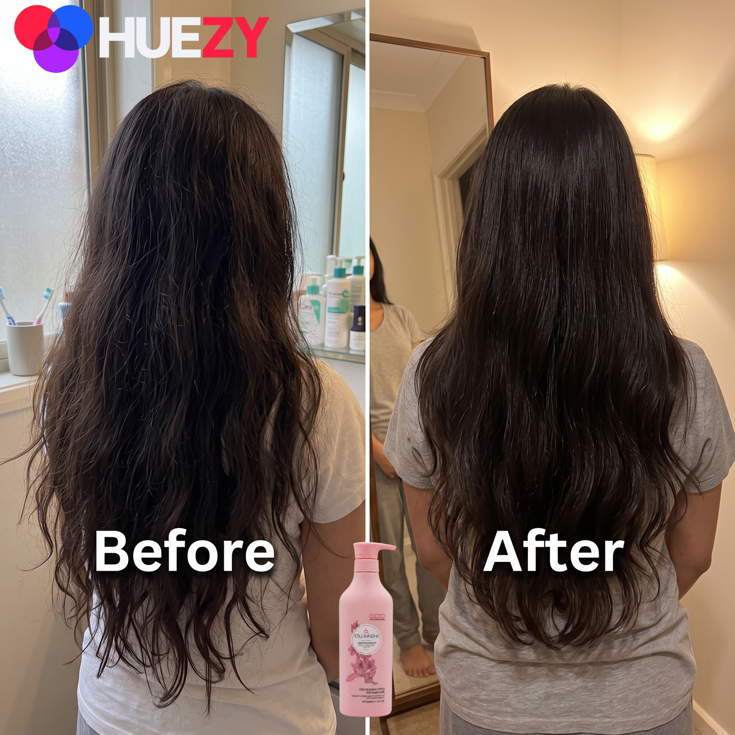 Keratin shampoo for bleached and chemically treated hair